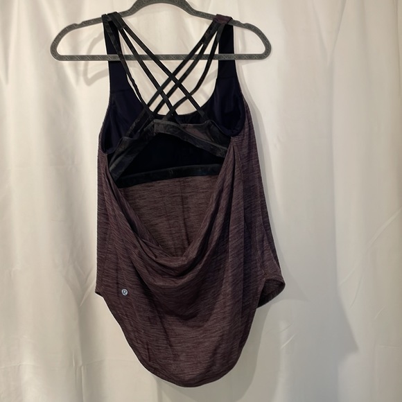 Lululemon Maroon Tank with built in bra Size 10 - Picture 2 of 6